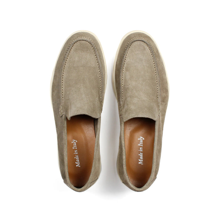 Portofino Suede Sand Moccasins
