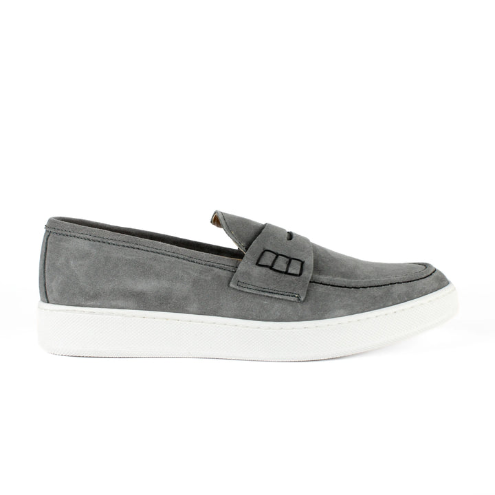 Gray Suede Capri Moccasins