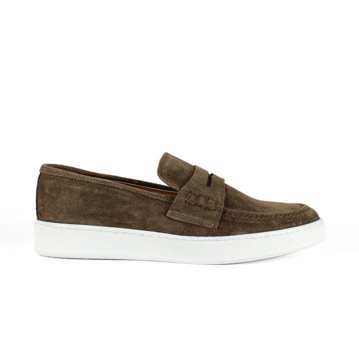 Taupe Suede Capri Moccasins