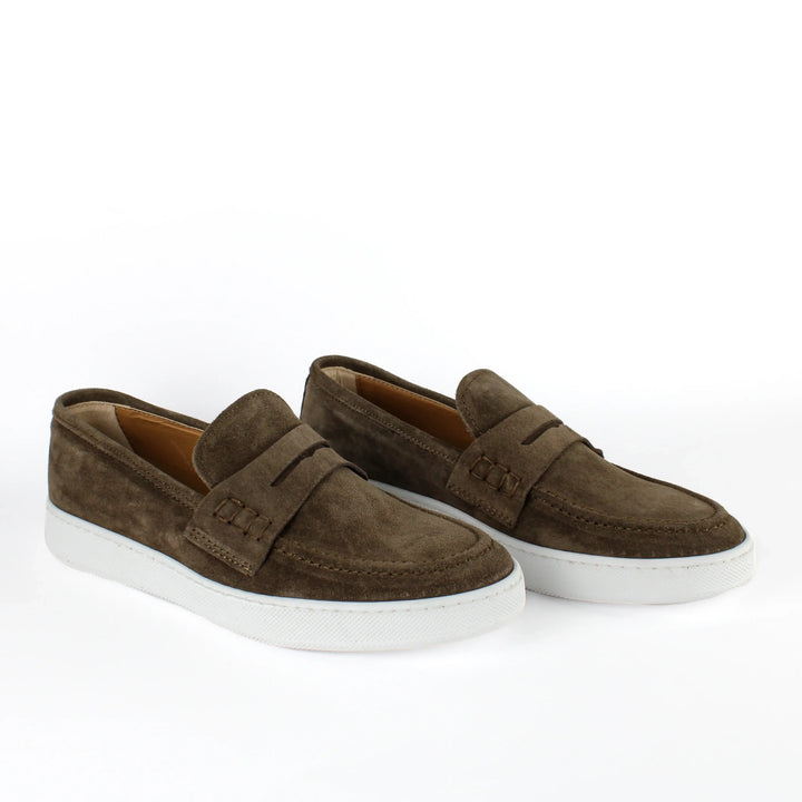 Taupe Suede Capri Moccasins