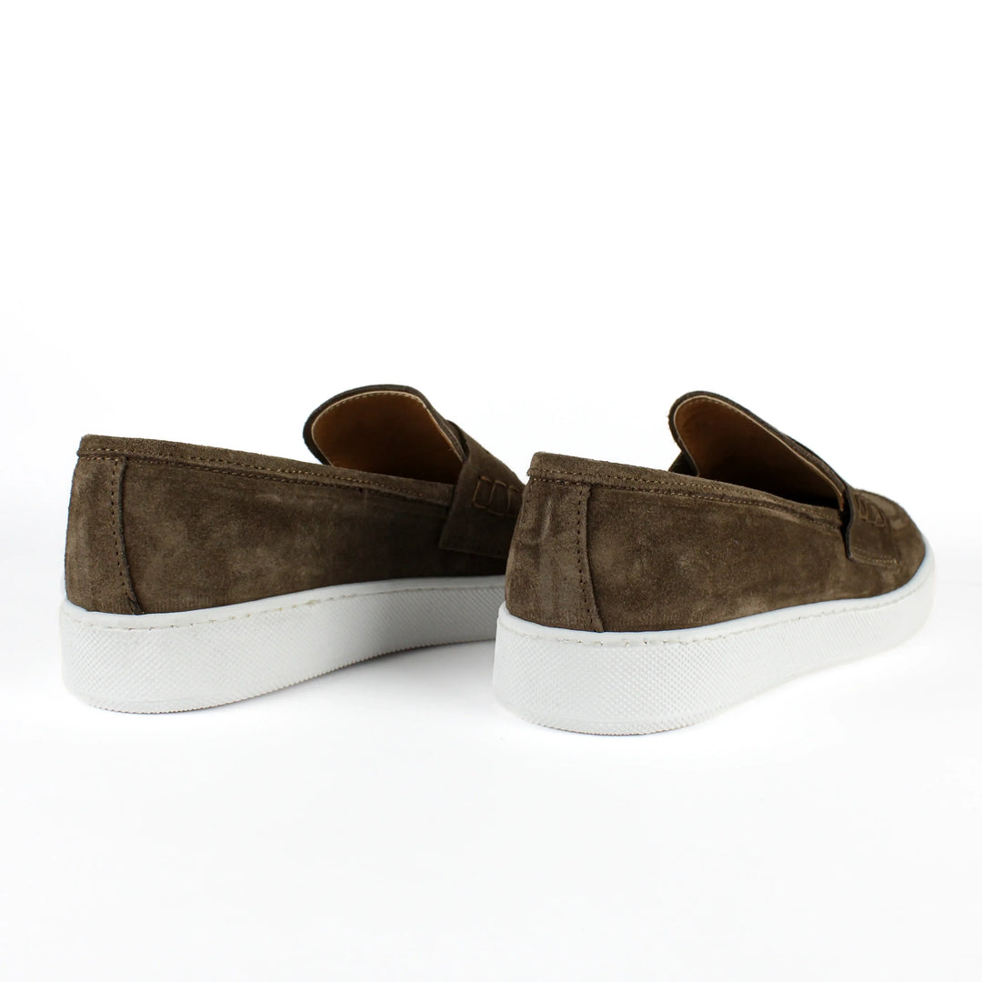 Taupe Suede Capri Moccasins