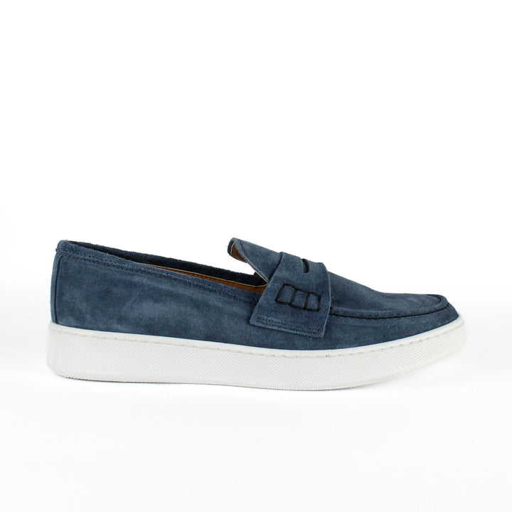 Capri Suede Denim Moccasins