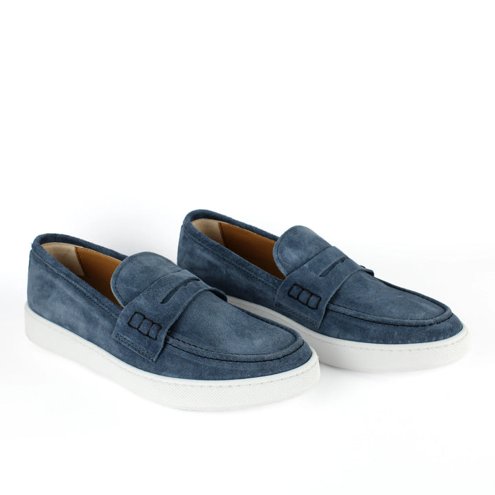 Capri Suede Denim Moccasins