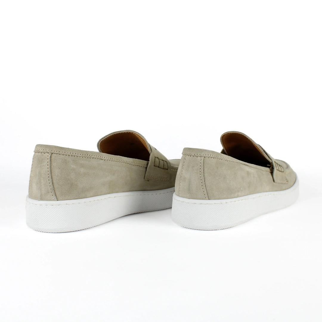 Beige Suede Capri Moccasins