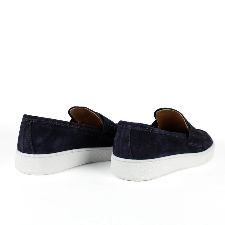 Blue Suede Capri Moccasins