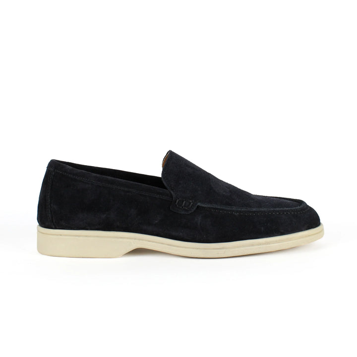 Portofino Suede Blue Moccasins