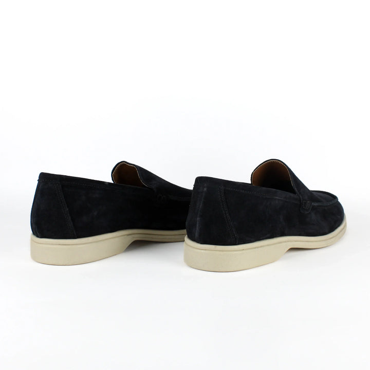 Portofino Suede Blue Moccasins