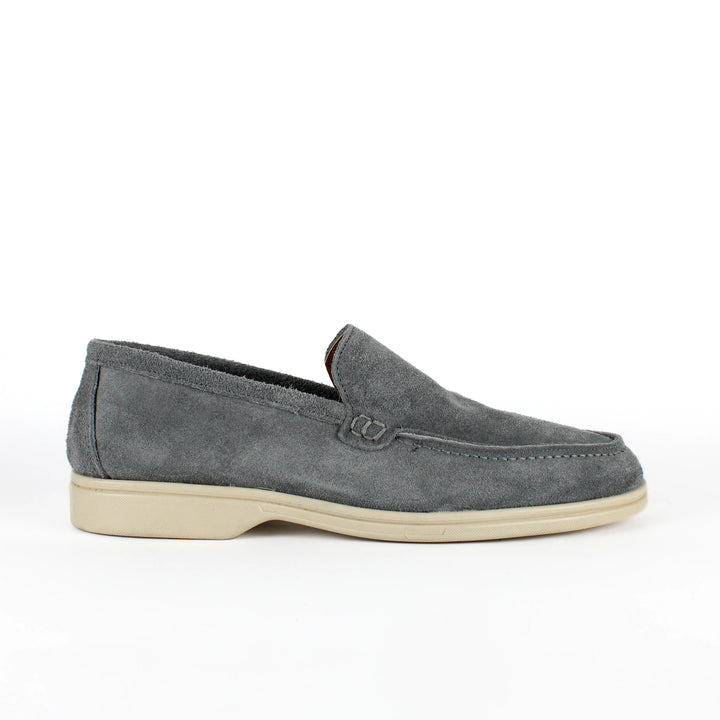 Portofino Suede Gray Moccasins