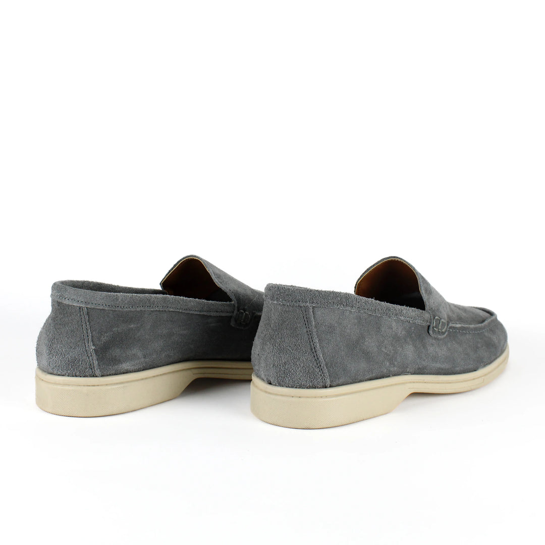 Portofino Suede Gray Moccasins