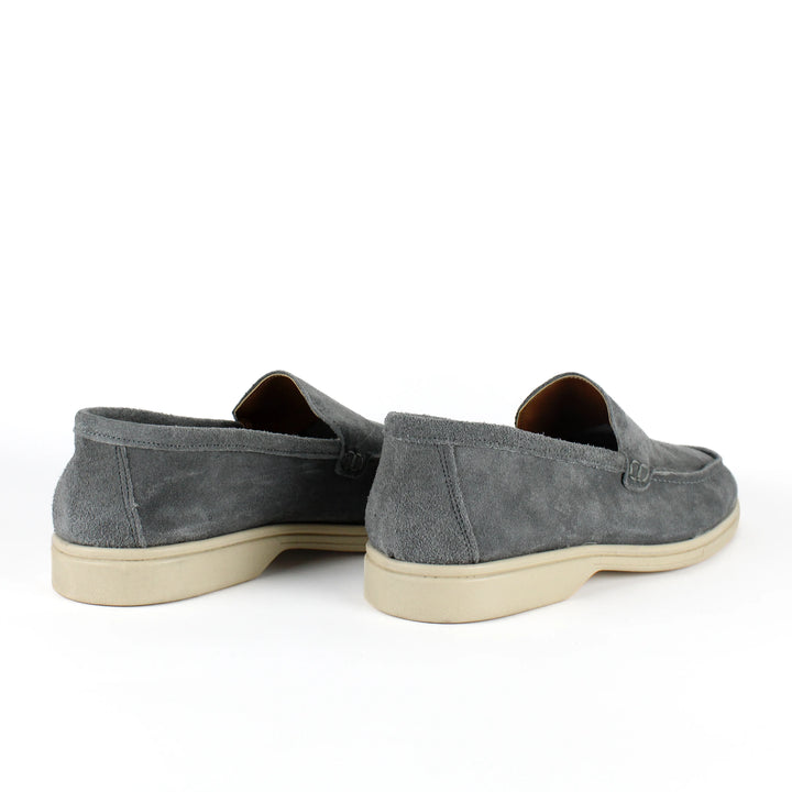 Portofino Suede Gray Moccasins