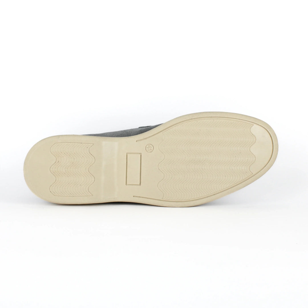 Portofino Suede Gray Moccasins