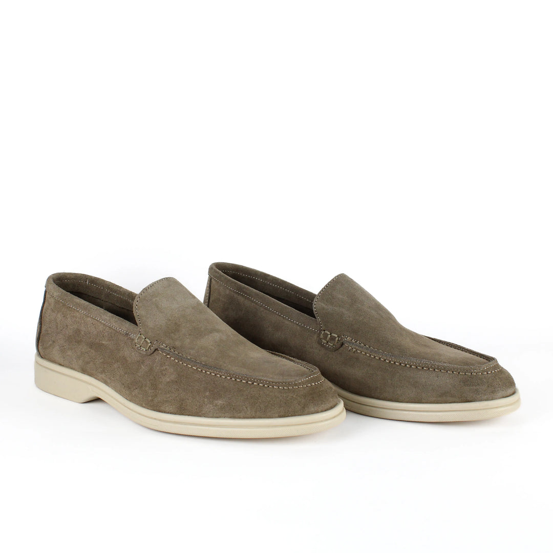 Portofino Suede Sand Moccasins