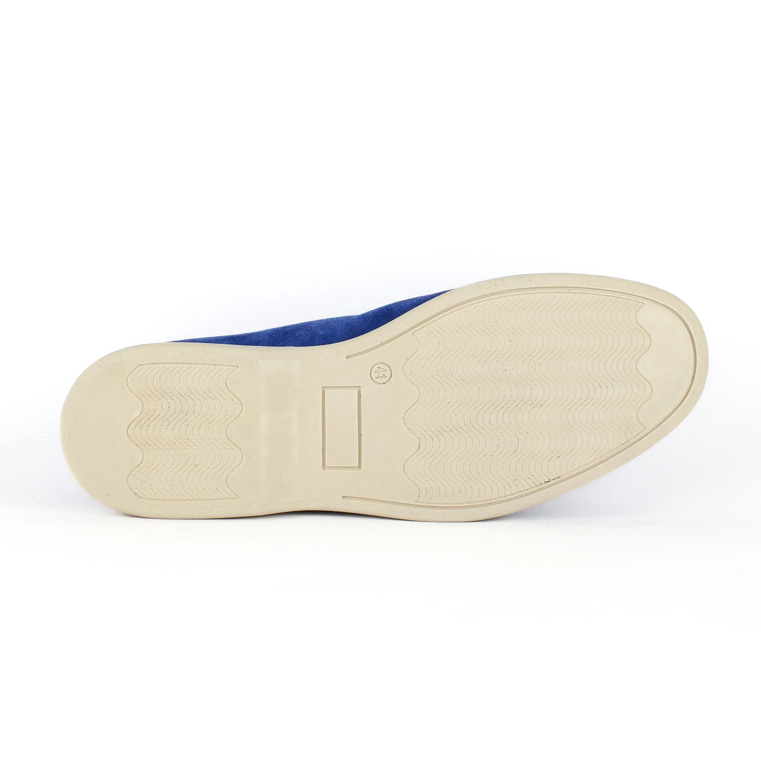 Portofino Suede Moccasins in Electric Blue
