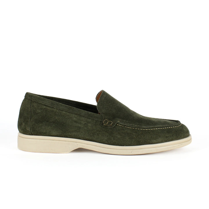 Portofino Suede Moccasins in Green