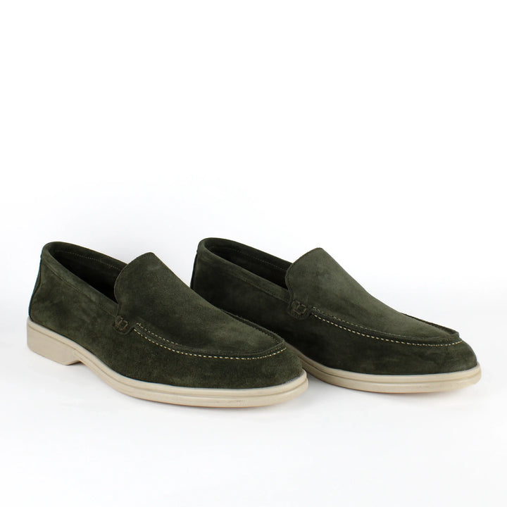Portofino Suede Moccasins in Green
