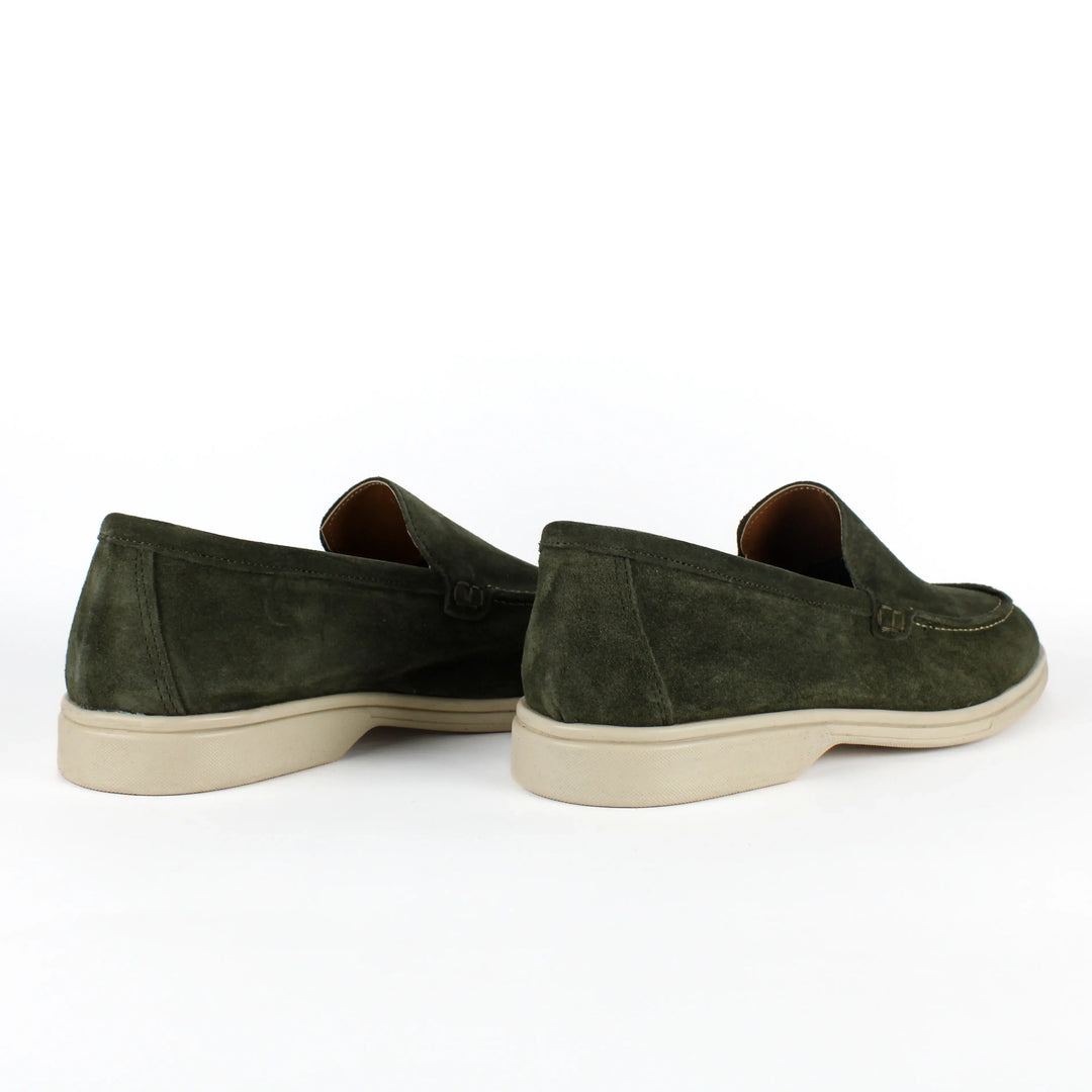 Portofino Suede Moccasins in Green