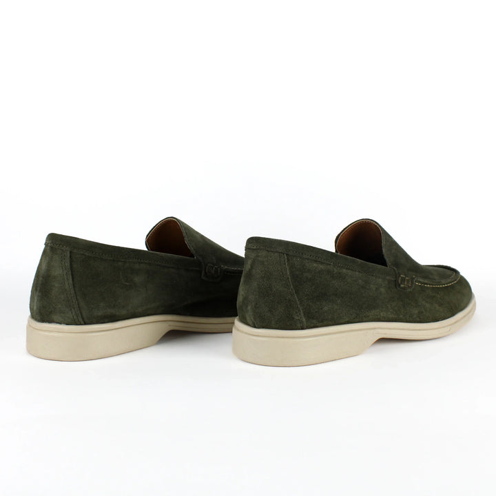 Portofino Suede Moccasins in Green