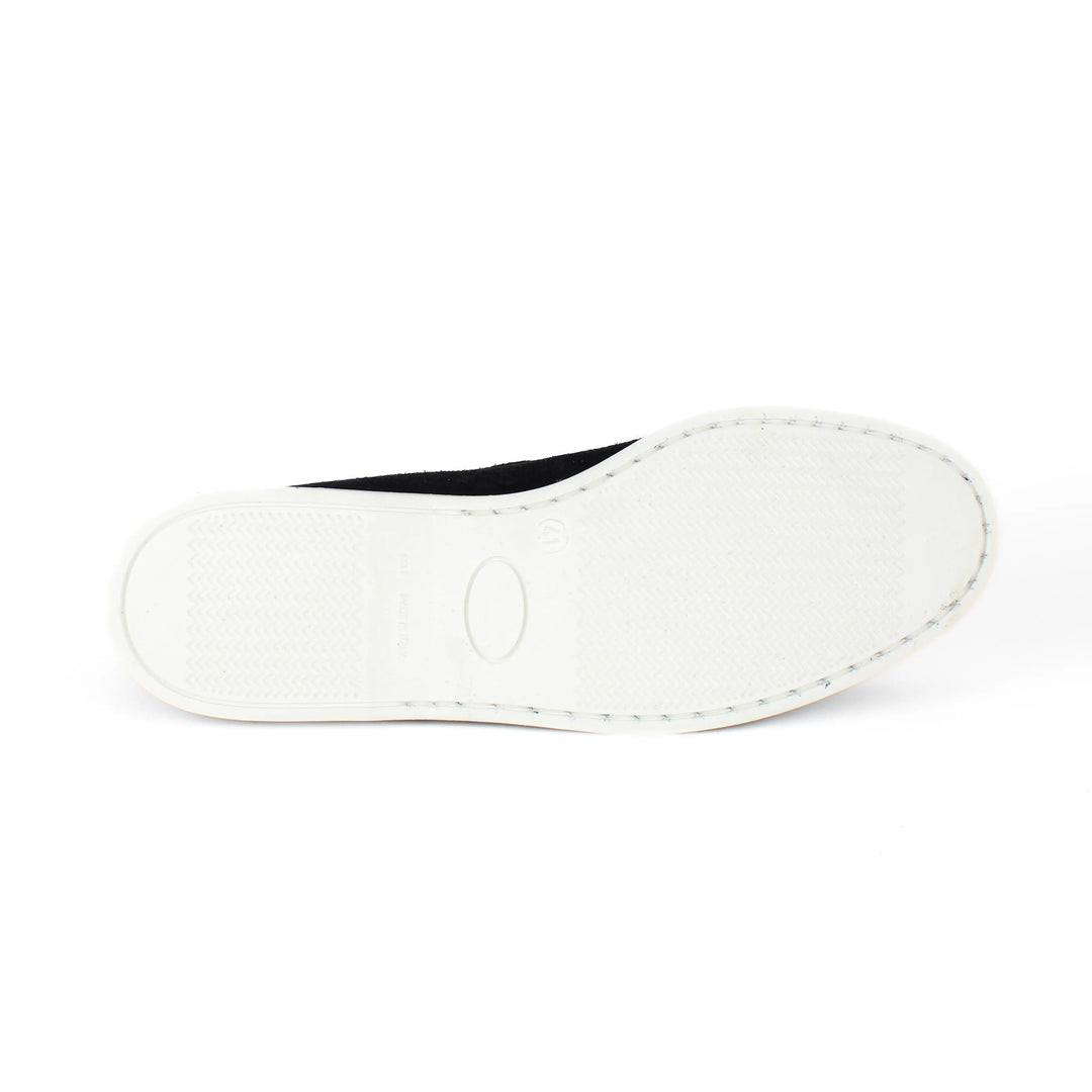 Blue Suede Boat Moccasins