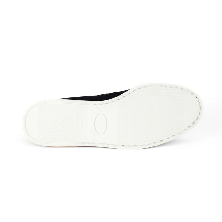 Blue Suede Boat Moccasins