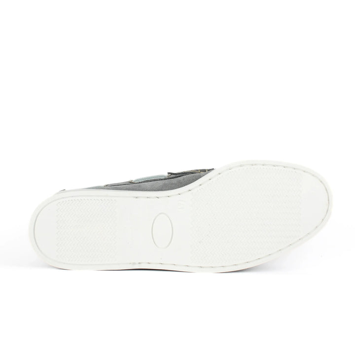 Grey Suede Boat Moccasins