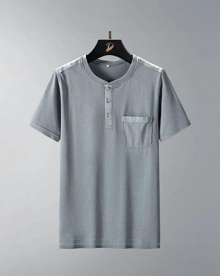 Dionos Waffle Knit Long Sleeve Henley