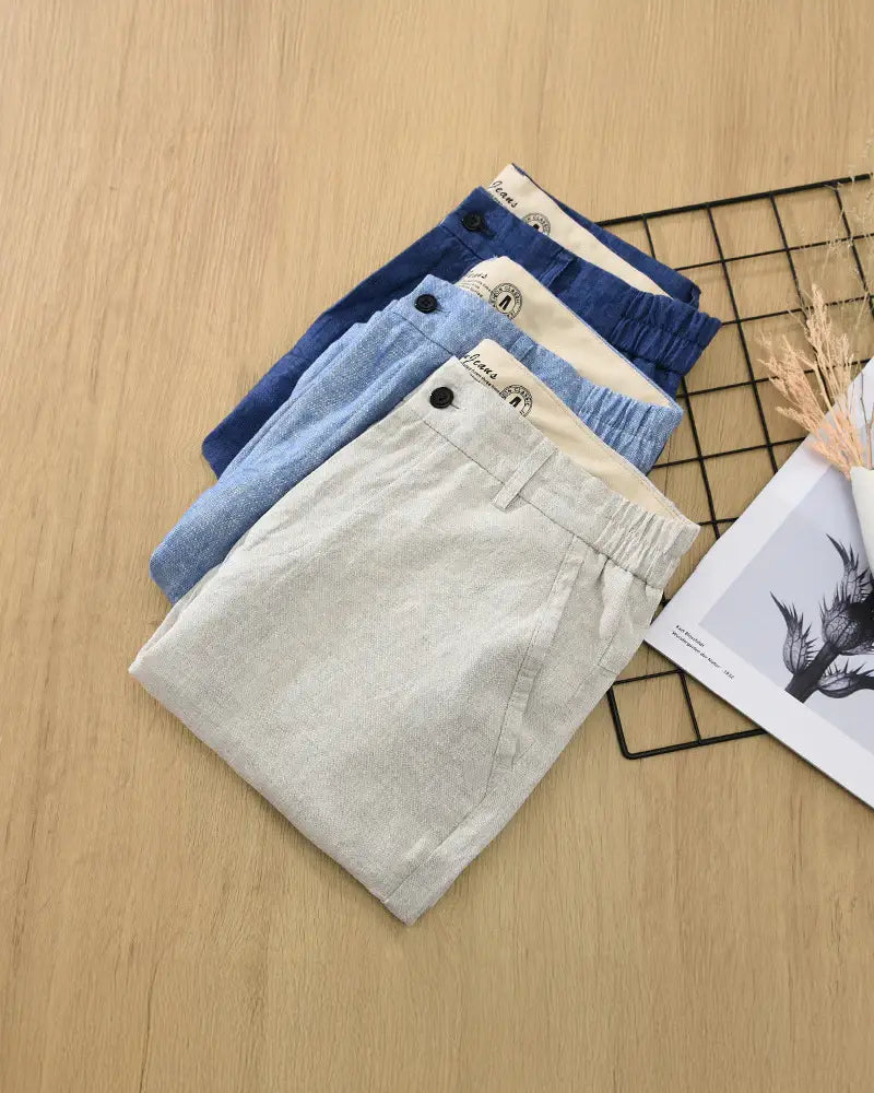 Custom-Fit Linen Shorts