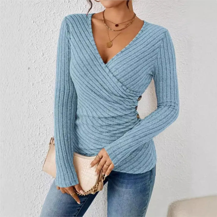 Taylor | Long Sleeve Top with Tummy-Tucking Design