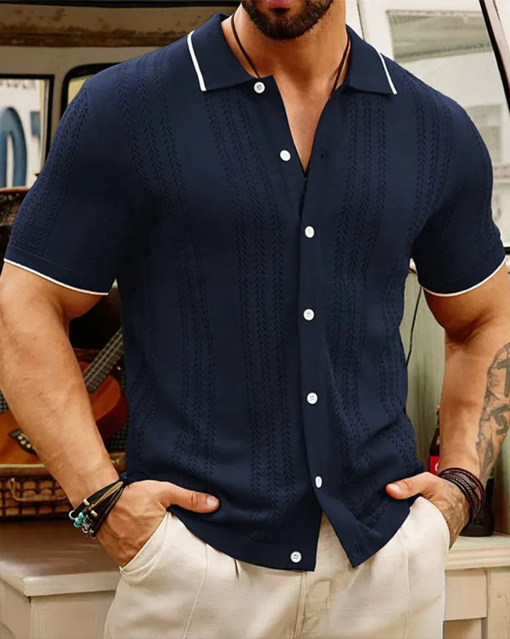 Jacquard Polo Shirt by Felino