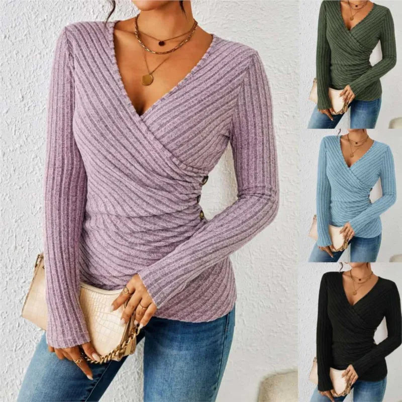 Taylor | Long Sleeve Top with Tummy-Tucking Design