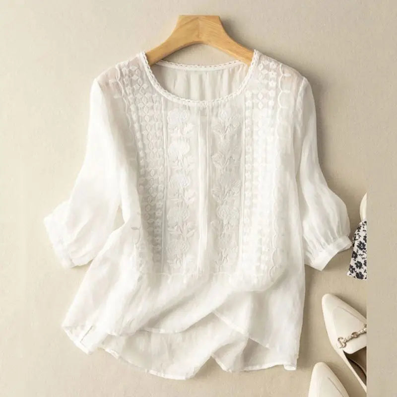 Aurora | Embroidered Casual Blouse