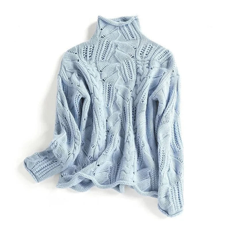 Angela – Turtleneck with Braided Pattern