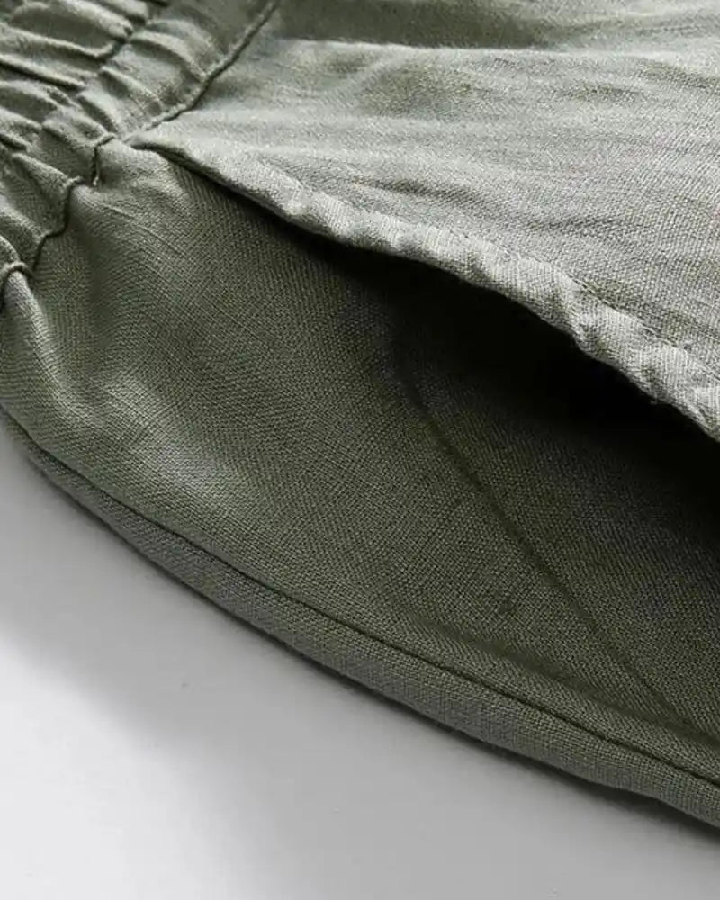Classic Straight-Leg Linen Trousers
