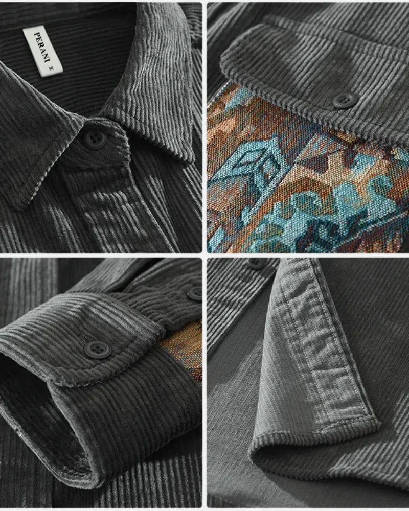 Long-Sleeve Corduroy Shirt