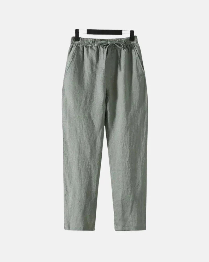 Classic Straight-Leg Linen Trousers