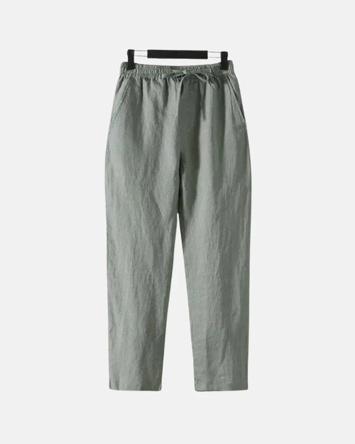 Classic Straight-Leg Linen Trousers
