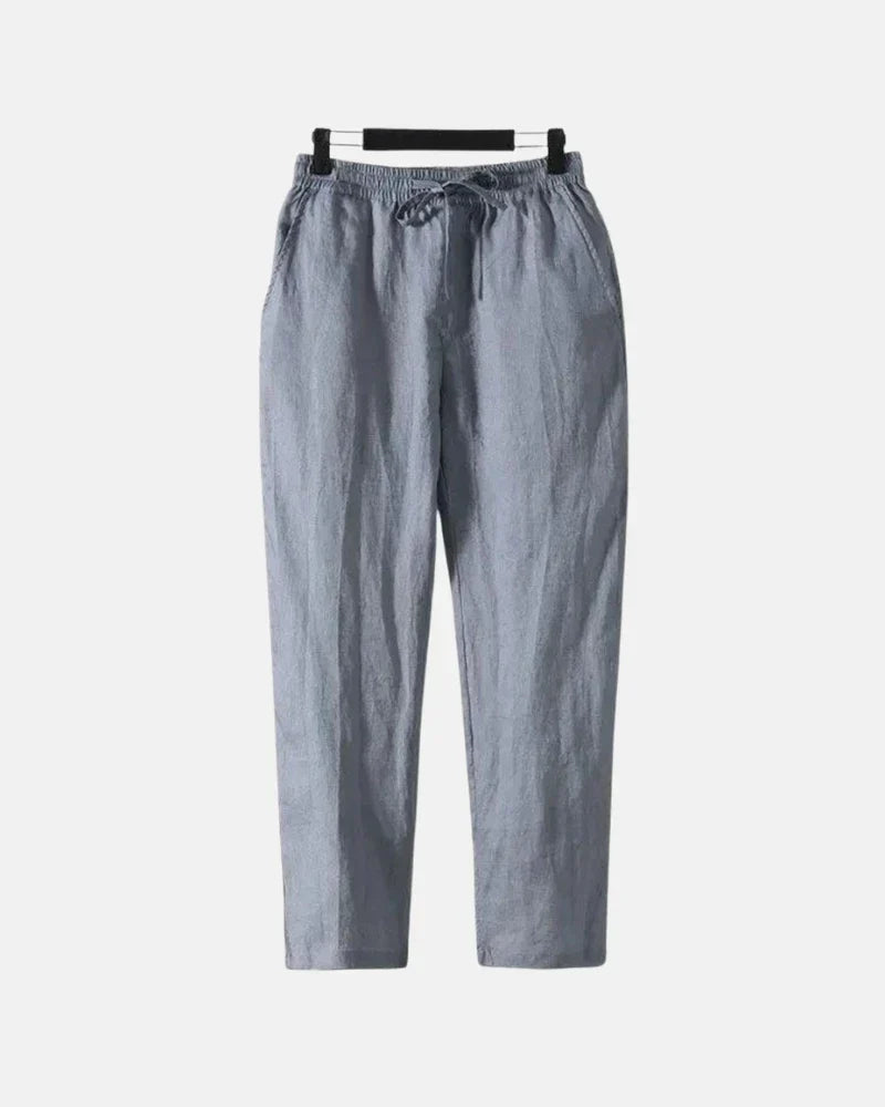 Classic Straight-Leg Linen Trousers