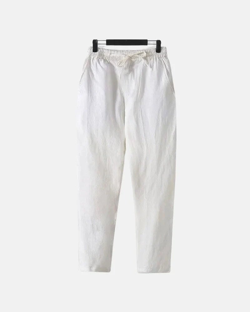 Classic Straight-Leg Linen Trousers