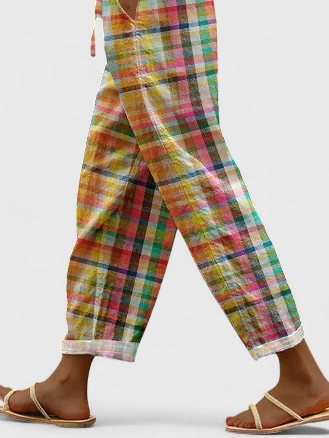 Gisara | Cozy Plaid Trousers