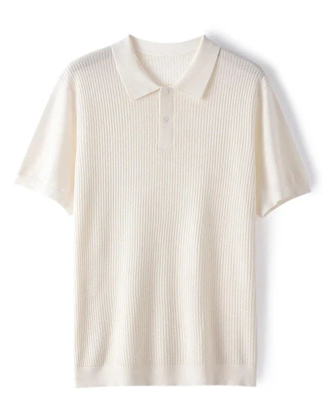 Silk Polo Shirt in Mulberry