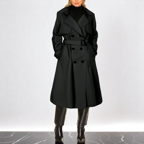 Ivory Saige Elegant Trench Coat with Timeless Style